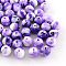 Opaque Acrylic Beads, Round, Blue Violet, 10mm, Hole: 2mm, about 950pcs/500g