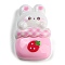 Rabbit Theme Opaque Resin Cabochons, Red, Rabbit, 27x16.5x8mm