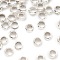 Brass Crimp Beads, Column, Silver, 4x2mm, Hole: 3mm