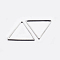 Brass Linking Rings, Cadmium Free & Lead Free, Plated, Triangle, Silver Color Plated, 13x15x1mm, Inner Diameter: 11x12mm