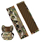 Nylon Headphone Cover, Rectangle, Olive, 60x235x8mm, Hole: 21mm