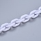 Acrylic Handmade Cable Chains, Oval, White, 19x14x4mm, about 39.37 inch(1m)/strand