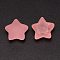 Frosted Resin Cabochons, Star, Pink, 18x19x12mm