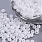 Baking Paint 8/0 Glass Seed Beads, Round, White, 3x1.5~3mm, Hole: 1mm, about 10000pcs/bag, about 450g/bag