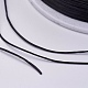 フラット弾性クリスタルストリング  弾性ビーズ糸  ストレッチブレスレット作り用  ブラック  0.7mm  約546.8ヤード（500m）/ロール&nbsp;EW-F006-19-3