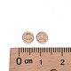 925スターリングシルバーピアスキャッチ  18KGP本金メッキ  5x4mm  穴：0.6mm&nbsp;STER-E062-01G-2