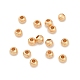 真鍮ビーズ  ラウンド  ラックめっき  長持ちメッキ  鉛フリー＆カドミウムフリー  14KGP本金メッキ  4x3mm  穴：1.8mm&nbsp;KK-E070-01H-14G-RS-1