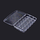 プラスチックビーズ収納ケース  18のコンパートメント  長方形  透明  29x18x4.3cm&nbsp;CON-R006-11-2