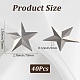 アイアン製カボション  スター  プラチナ  70x70x0.5mm&nbsp;IFIN-WH20009-01B-P-2