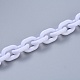 アクリル手作りアズキチェーン  オーバル  ホワイト  19x14x4mm  約39.37インチ（1m）/連&nbsp;AJEW-JB00527-01-1