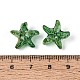 ピカソの透明ガラスビーズ  ヒトデ  シーグリーン  14.5~15x16x8.5~9mm  穴：1~1.1mm  約375個/ポンド&nbsp;SEED-N012-02B-3