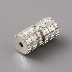 真鍮製ネジ式クラスプ  ネックレス作り用  銀  7x4mm  穴：0.7mm&nbsp;KK-WH0047-55S