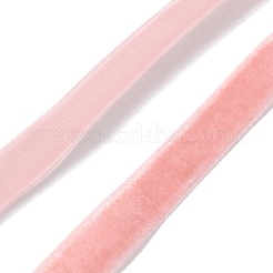 シングルフェイスベルベットリボン  ピンク  3/8インチ（9.5~10mm）  約50ヤード/ロール（45.72メートル/ロール）&nbsp;SRIB-T004-01-18