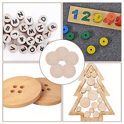 未完成の木製のフラットラウンドい切り抜き  ウッドクラフト用品  湯通しアーモンド  35x5.5mm&nbsp;WOOD-WH0050-042A