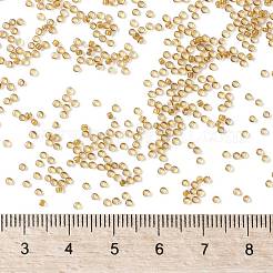 TOHOラウンドシードビーズ  日本製シードビーズ  （2156)つの内側のカラークリスタル/ゴールデンアンバー  15/0  1.5mm  穴：0.7mm  約3000PCS /ボトル  10 G /ボトル&nbsp;SEED-JPTR15-2156