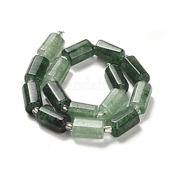 天然の緑のイチゴクォーツビーズ連売り  シードビーズで  多面カット  コラム  8.5~11x5.5~6.5mm  穴：1mm  約14~15個/連  7.48''（19センチメートル）&nbsp;G-N327-06-23