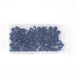 プラスチックハンガーフックセット  鉄ピンと  ブラック  24x11x14mm  50個/セット&nbsp;FIND-WH0082-36A