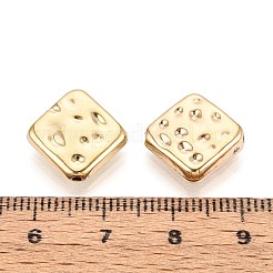 CCBプラスチックビーズ  菱形  ライトゴールド  15x15x4.5mm  穴：1.5mm&nbsp;CCB-N006-59KCG