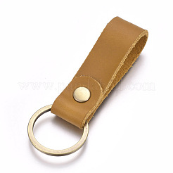 牛革レザーキーホルダー  アンティークブロンズメッキアロイキーホルダー  ペルー  90x18mm&nbsp;KEYC-WH0014-A03
