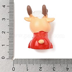クリスマス 樹脂彫刻 ディスプレイ デコレーション  ホームオフィスデスク用  エルク  32.5x23x22mm&nbsp;DJEW-K029-02E