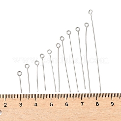 304ステンレススチールアイピン  ステンレス鋼色  15~60x0.6mm  穴：1.8~2mm  110個/セット&nbsp;STAS-K293-12P