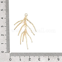 真鍮チャーム  枝チャーム  ゴールドカラー  41x25.5x2mm  穴：1.6mm&nbsp;KK-CBA2395-07G