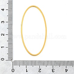 真鍮製フレームコネクター  オーバル  18KGP本金メッキ  40x20x1mm  内径：38x17.5mm&nbsp;KK-Z126-01G