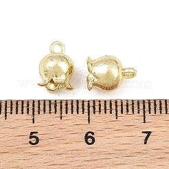 合金チャーム  つぼみチャーム  ラックめっき  カドミウムフリー＆鉛フリー  ゴールドカラー  9x7mm  穴：1.5mm&nbsp;AL-CBA43BE-19B-G