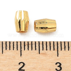 真鍮ビーズ  バレル  長持ちメッキ  ラックめっき  鉛フリー＆カドミウムフリー  24KGP本金メッキ  5.5x4mm  穴：1.8mm&nbsp;KK-H532-02A-G
