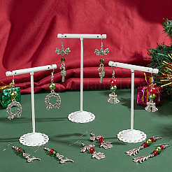 クリスマステーマのDIYイヤリング作りキット  ガラスパールビーズを含む  真鍮のピアスフック  リース＆ベル＆キャンディケイン＆トナカイ合金リンク＆ペンダント  ミックスカラー  114個/箱&nbsp;DIY-SC0022-78