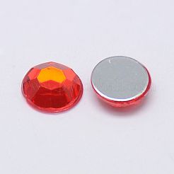 ファセット付きハーフラウンド/ドームアクリルラインストーンフラットバックカボション  ミックスカラー  12x3.6mm&nbsp;X-GACR-YPO12MM-M