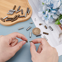 真鍮製バヨネット留め具 30色 3個  コラム  革紐留め具  ミックスカラー  17x5mm&nbsp;KK-OC0001-60B