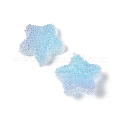 模造キャンディ食品スタイルの樹脂カボション  スター  グラデーションカラー  空色  11x11.5x4.5mm&nbsp;X1-RESI-R461-02D