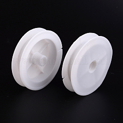 ワイヤーのためのプラスチック製の空のスプール  スレッドボビン  ホワイト  8.2x1.5cm&nbsp;TOOL-83D