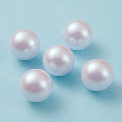 Pomプラスチックビーズ  模造パール  中央掘削  ラウンド  ライトスチールブルー  13.6mm  穴：1.2mm&nbsp;KY-C012-01E-02