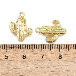 真鍮チャーム  サボテン  長持ちメッキ  ラックめっき  18KGP本金メッキ  17.5x13x4.5mm  穴：1.4mm&nbsp;KK-H093-13G