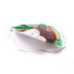 秋をテーマにした防水粘着紙ステッカー  スーツケース用  スケートボード  冷蔵庫  ヘルメット  携帯電話のシェル  カラフル  ハリネズミの模様  44~75x44~68x0.2mm  約50個/袋&nbsp;X-DIY-F108-02B
