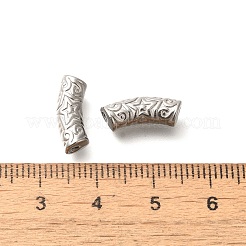 304ステンレス鋼湾曲チューブビーズ  スター  ステンレス鋼色  14x5mm  穴：1.6mm&nbsp;STAS-I321-23P