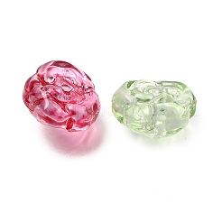 透明ガラスビーズ  カメリア  ミックスカラー  12.5x13.5x8mm  穴：1mm&nbsp;GL-CBA0EF2-01