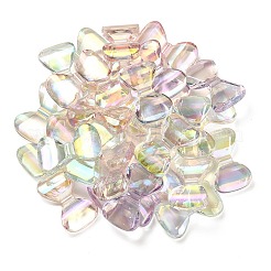 UVメッキレインボー虹色透明アクリルビーズ  蝶結び  ミックスカラー  23.5x39x8mm  穴：3.2mm&nbsp;OACR-F006-04