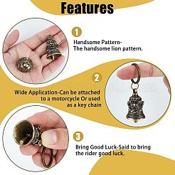 Diy キーホルダー メイキング ファインディング キット  真鍮のベルペンダントを含む  アイアン製キーリング  アンティークゴールデン＆ゴールデン  8個/袋&nbsp;DIY-FH0004-77