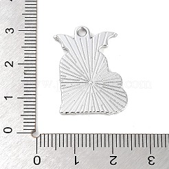 ハロウィンアロイエナメルペンダント  プラチナ  カボチャの墓石  26x18.5x1.3mm  穴：2mm&nbsp;FIND-B036-03D