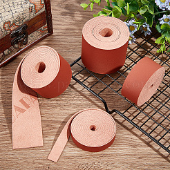 2m フラットマイクロファイバーイミテーションレザーコード  衣服の装飾用  キャメル  38mm  約2.19ヤード（2m）/ロール&nbsp;FIND-WH0420-75C-04