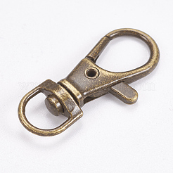 亜鉛合金回転式ナスカンカニカン  スイベルスナップフック  アンティークブロンズ  35x16.5x6mm  穴：8.5x5mm&nbsp;PALLOY-WH0011-01AB