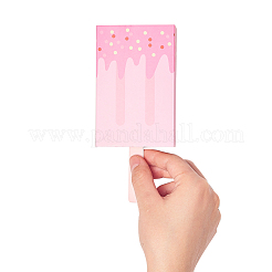 厚紙紙箱  アイスクリーム  ピンク  10.5x6.8x2.2cm&nbsp;CON-PH0001-42B