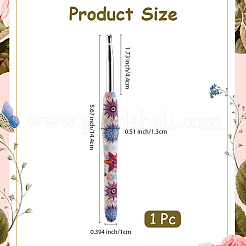アルミ製かぎ針付き花柄 TPR 1 個  DIY編み機ツール  プラチナ  146x12.5x10mm  ピン：5.4mm&nbsp;TOOL-DJ0001-35C