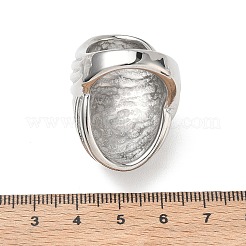 304ステンレススチール指輪  ナゲット  ステンレス鋼色  37.5mm  usサイズ7（17.3mm）&nbsp;SA-CBA289B-12P