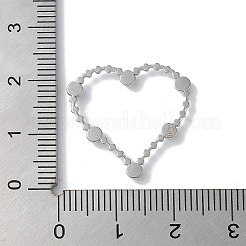 ステンレススチールカラー304ステンレススチールラインストーンペンダント  ハートチャーム  21x22x2mm&nbsp;LS-STAS-Q312-02B-P