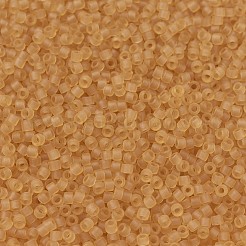 MIYUKIデリカビーズ  シリンダー  日本製シードビーズ  11/0  （db0742)マット透明ライトトパーズ  1.3x1.6mm  穴：0.8mm  約2000PCS /ボトル  10 G /ボトル&nbsp;SEED-JP0008-DB0742
