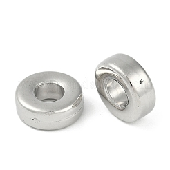 CCBプラスチックヨーロピアンビーズ  大穴ビーズ  ドーナツ  プラチナ  12x5mm  穴：5.5mm&nbsp;CCB-G020-29P